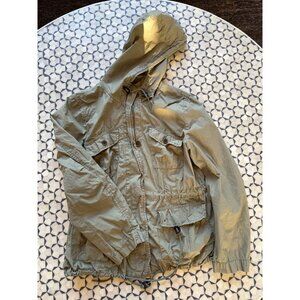 Loft Womens Lightweight Olive Hooded Jacket With Drawstring Waist & Pockets LP